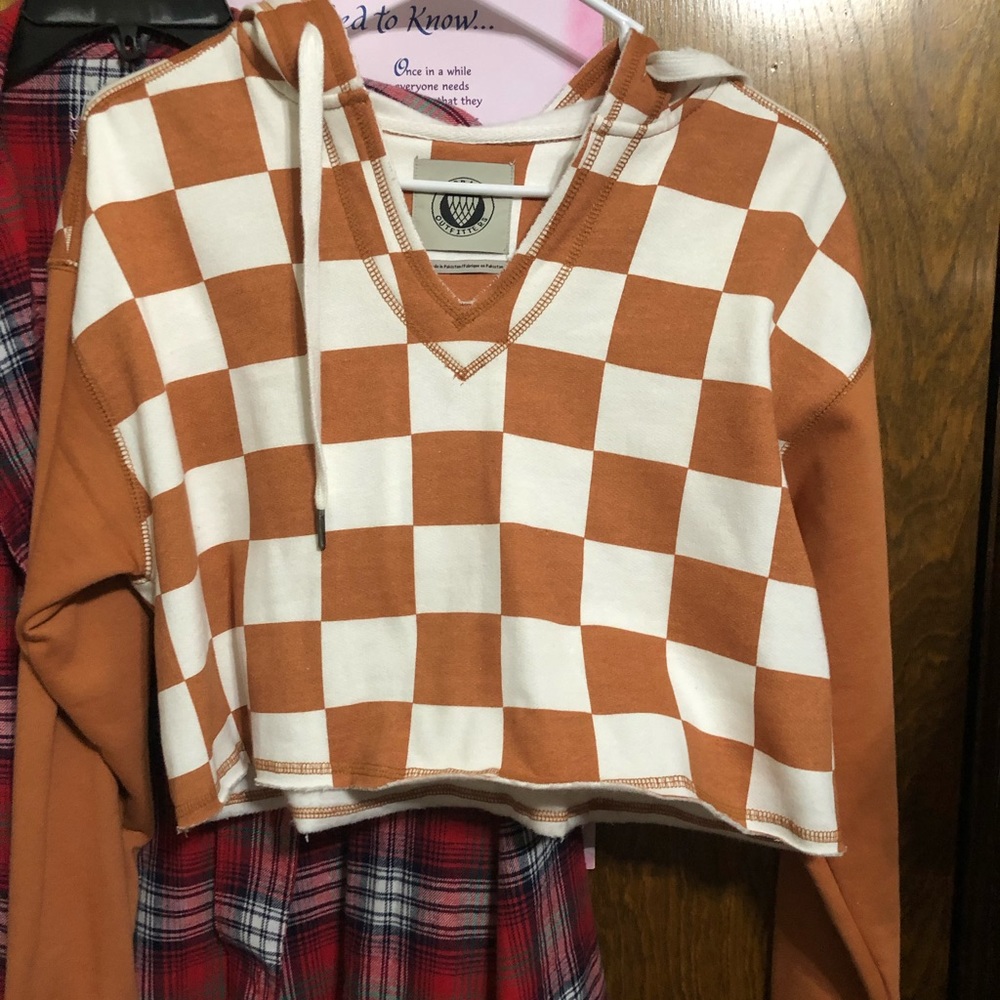 urban outfitters orange crop hoodie